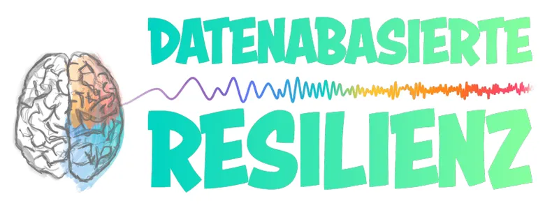 Grafik „Datenbasierte Resilienz“ mit einem Gehirn und einer Hirnstromkurve